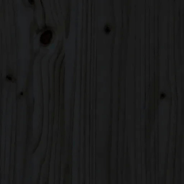 vidaXL Sängram svart massivt trä 200x200 cm Svart