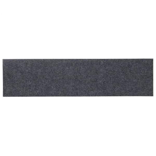 vidaXL Trappmattor självhäftande 15 st 76x20 cm ljusgrå rektangulära grå