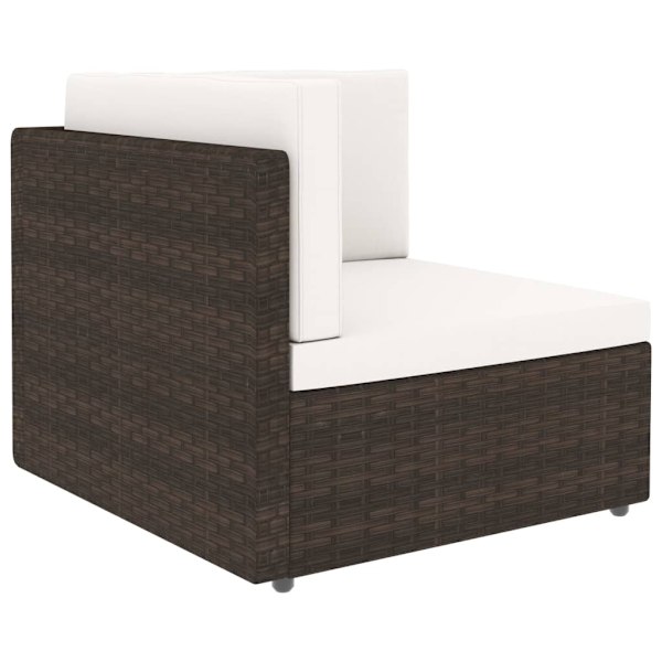 vidaXL Modulsoffa 2-sits konstrotting brun Brun