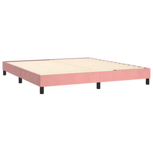 vidaXL Ramsäng rosa 180x200 cm sammet Rosa