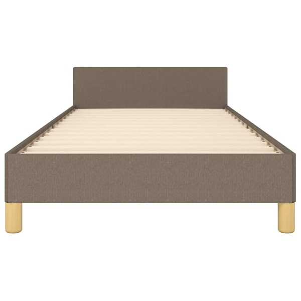 vidaXL Sängram med huvudgavel utan madrass taupe 80x200 cm tyg Taupe