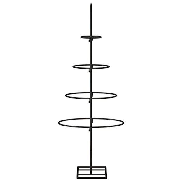 vidaXL Julgran i metall svart 60 cm Svart