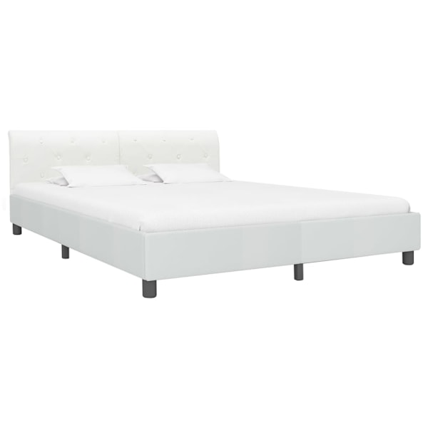 vidaXL Sängram vit konstläder 180x200 cm Vit