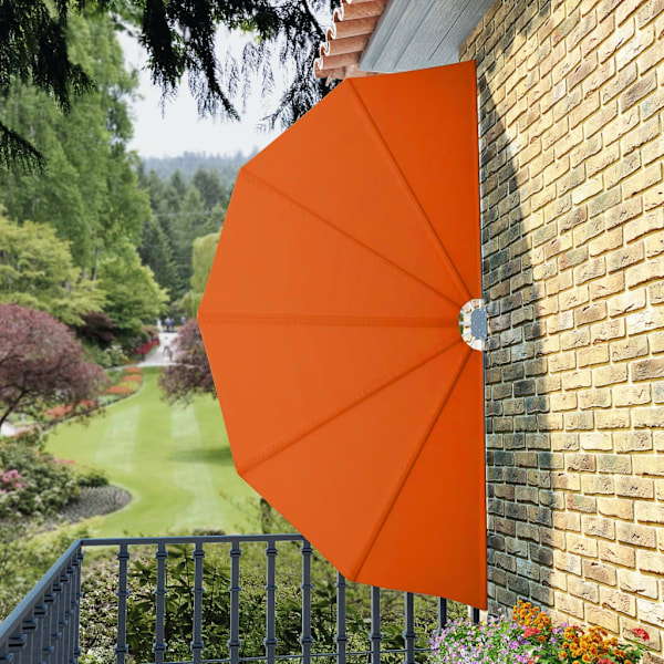 vidaXL Sidomarkis för terrass terrakotta 160 cm Brun