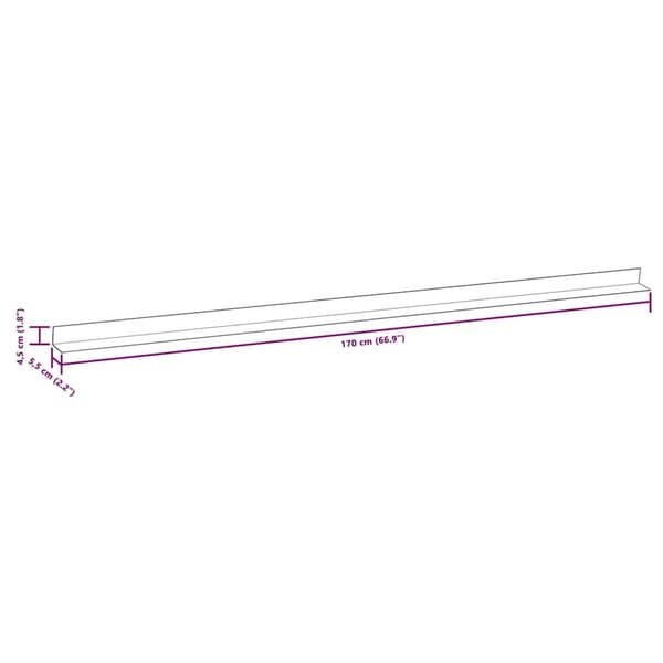 vidaXL Ytterhörnlist 5 st WPC 170 cm grå grå