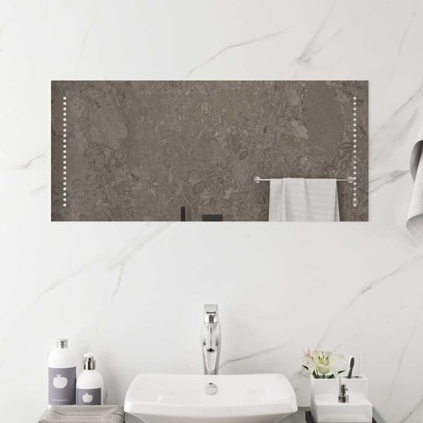 vidaXL Badrumsspegel LED 90x40 cm Transparent