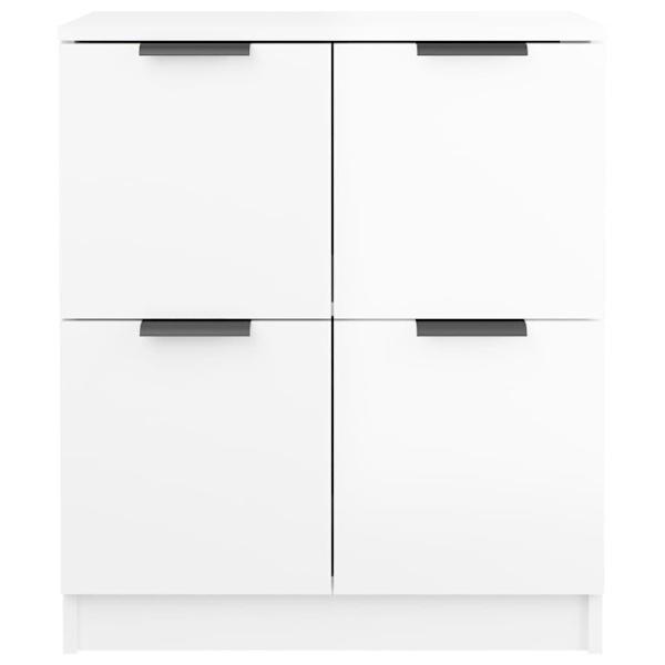 vidaXL Skänkar 2 st vit högglans 60x30x70 cm konstruerat trä Vit