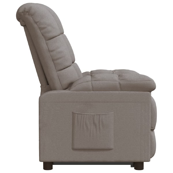 vidaXL Reclinerfåtölj taupe tyg Taupe