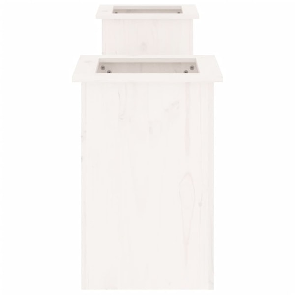 vidaXL Odlingslåda vit 184,5x39,5x56,5 cm massiv furu Vit