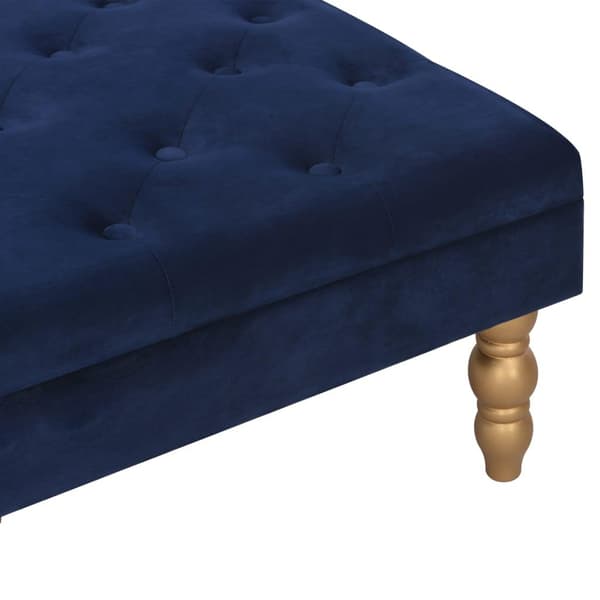 vidaXL Pall marinblå 60x60x36 cm sammet Blå