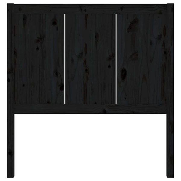 vidaXL Sänggavel svart 95,5x4x100 cm massiv furu Svart