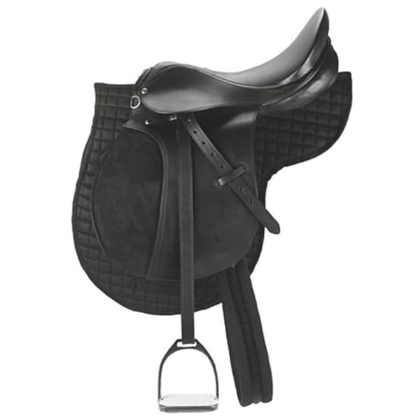 Kerbl Ponny-sadel svart läder 32196 Svart
