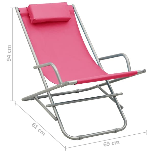 vidaXL Gungstolar 2 st stål rosa Rosa
