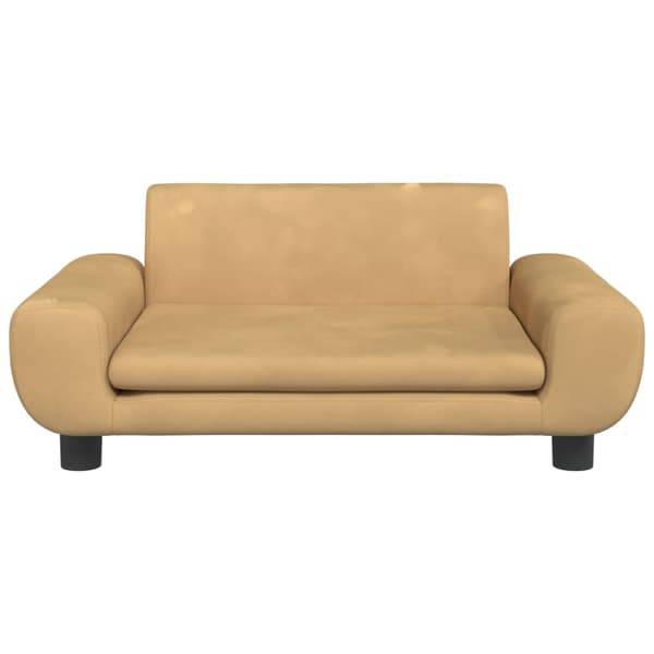 vidaXL Barnsoffa brun 70x45x33 cm sammet Brun