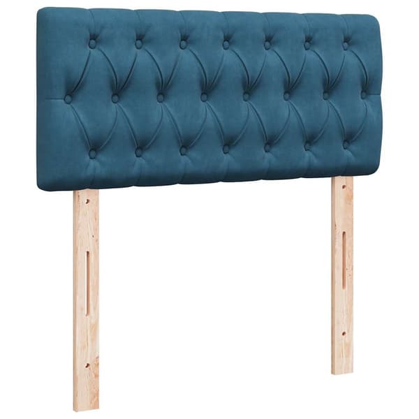 vidaXL Ramsäng med madrass blå 80x200 cm sammet Blå