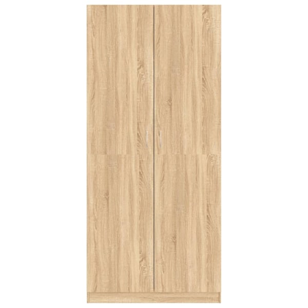 vidaXL Garderob sonoma-ek 90x52x200 cm konstruerat trä Brun