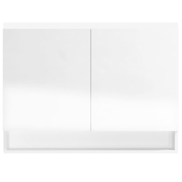 vidaXL Spegelskåp för badrum vit 80x15x60 cm MDF Vit