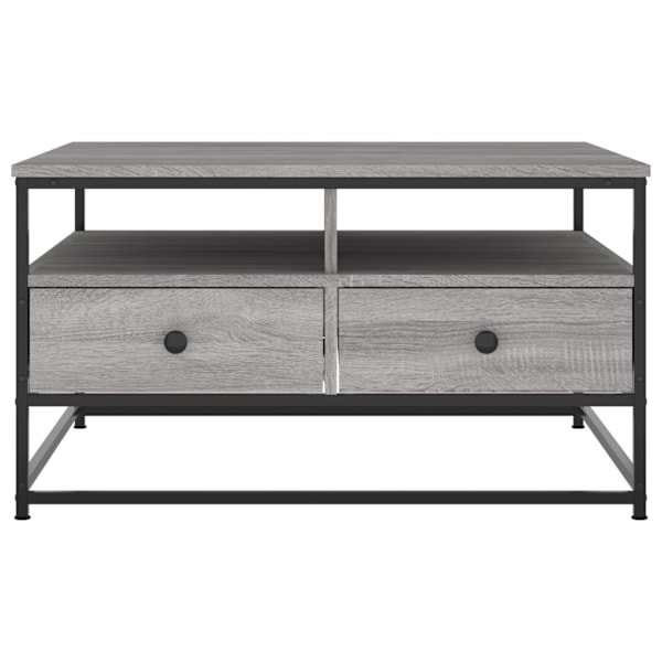 vidaXL Soffbord grå sonoma 80x80x45 cm konstruerat trä Grå