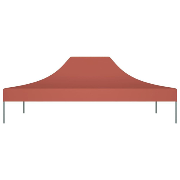 vidaXL Tak till partytält 4x3 m terrakotta 270 g/m² Brun