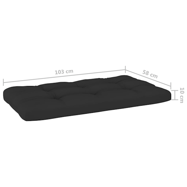 vidaXL Pallsoffa 2-sits med dynor vit impregnerad furu Vit