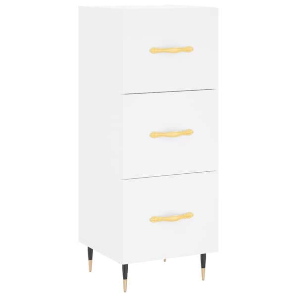 vidaXL Skänk vit 34,5x34x90 cm konstruerat trä Vit