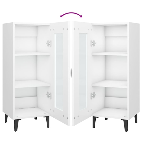 vidaXL Skåp vit 34,5x34x90 cm konstruerat trä Vit