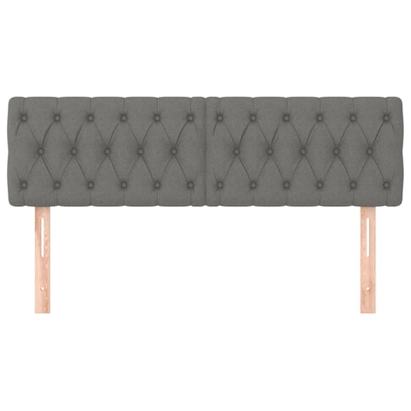 vidaXL Huvudgavlar 2 st mörkgrå 80x7x78/88 cm tyg Grå