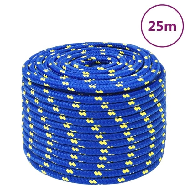 vidaXL Båtlina blå 14 mm 25 m polypropen Blå