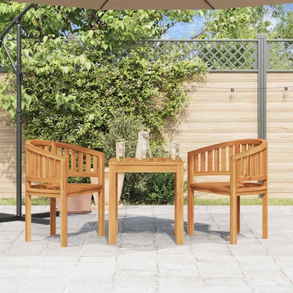 vidaXL Bananstol massiv teak Brun