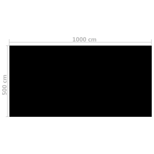 vidaXL Pooltäcke flytande svart 10x5 m Svart