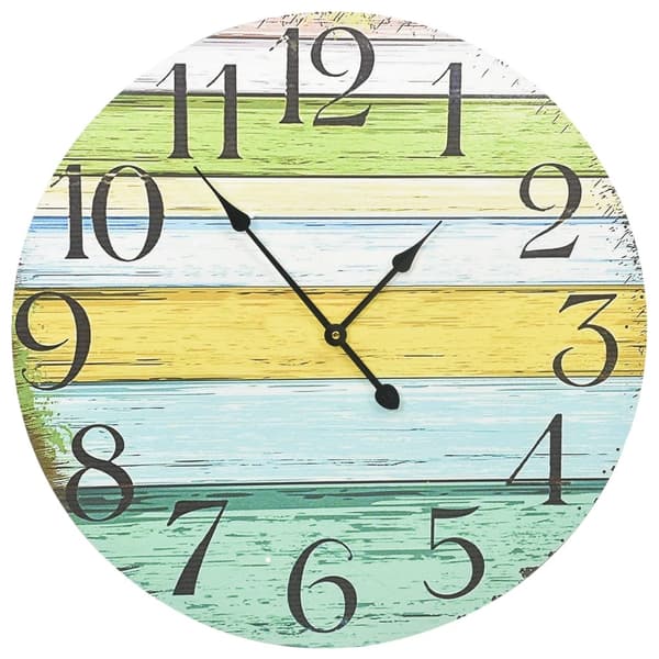 vidaXL Väggklocka flerfärgad 60 cm MDF multifärg