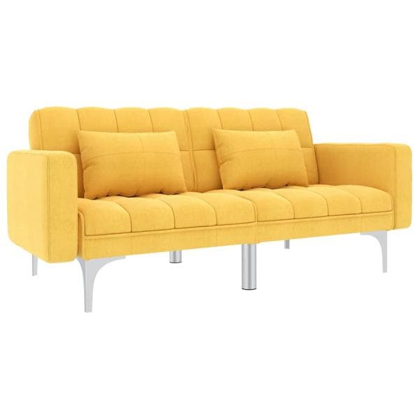 vidaXL Bäddsoffa i tyg gul Gul