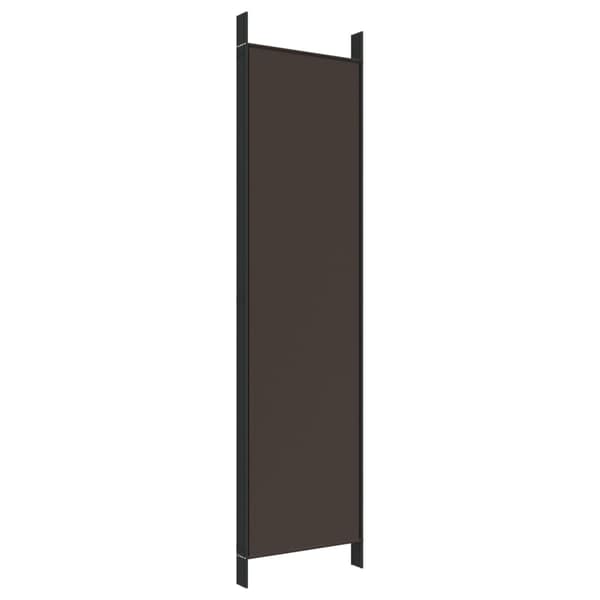 vidaXL Rumsavdelare 5 paneler brun 250x200 cm tyg Brun