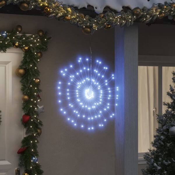vidaXL Julbelysning 2 st 140 LED kallvit 17 cm Cold white