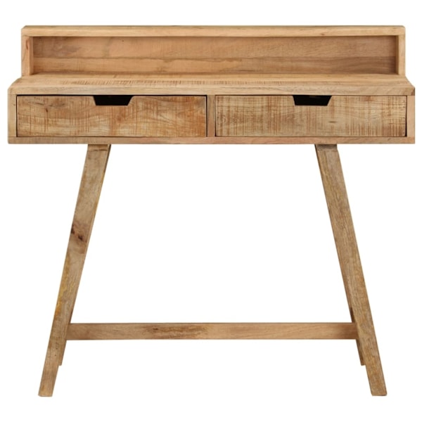vidaXL Skrivbord 100x45x90 cm massivt grovt mangoträ Brun