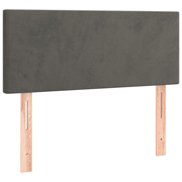 vidaXL Sänggavel mörkgrå 80x5x78/88 cm sammet Grå