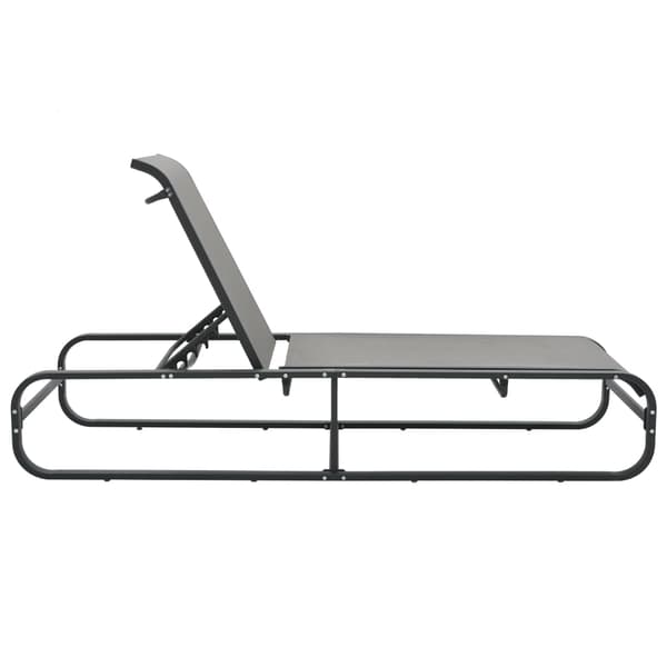 vidaXL Solsäng aluminium och textilene grå