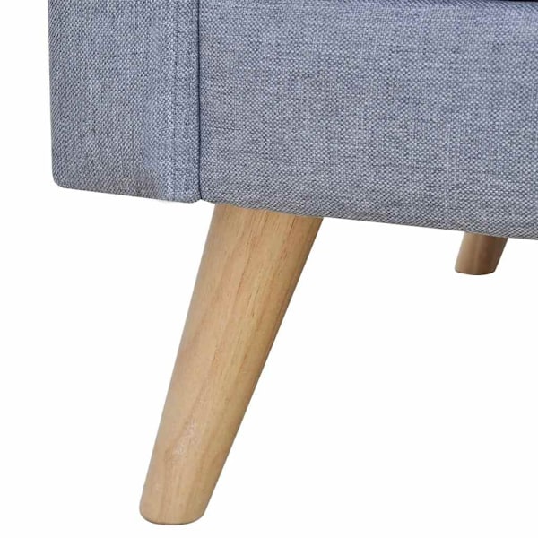vidaXL Soffa i tyg 2-sitsig ljusgrå grå