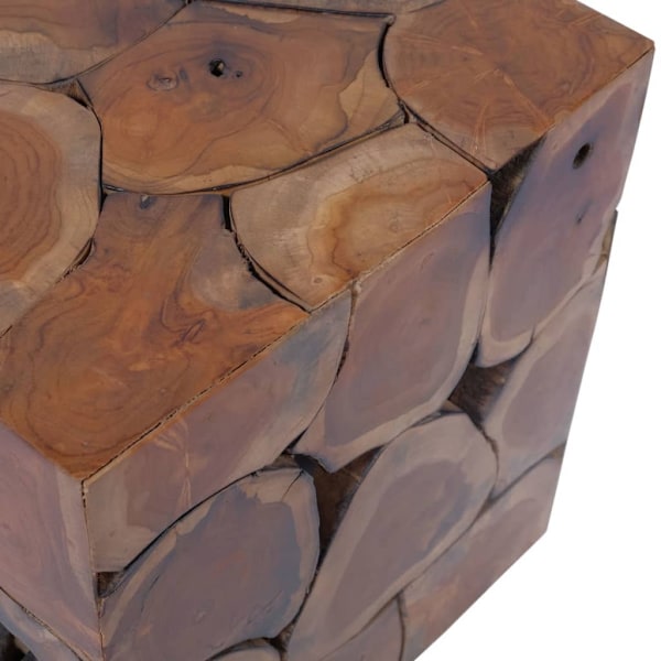 vidaXL Pall/soffbord massivt teakträ 2 st Brun