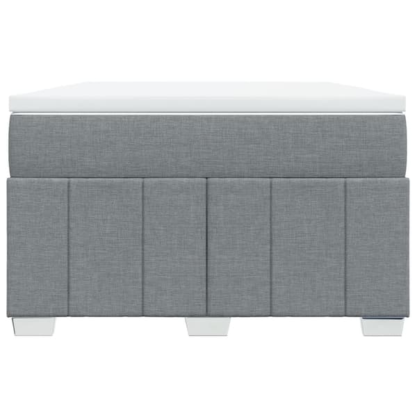 vidaXL Ramsäng med madrass ljusgrå 120x200 cm tyg Grå