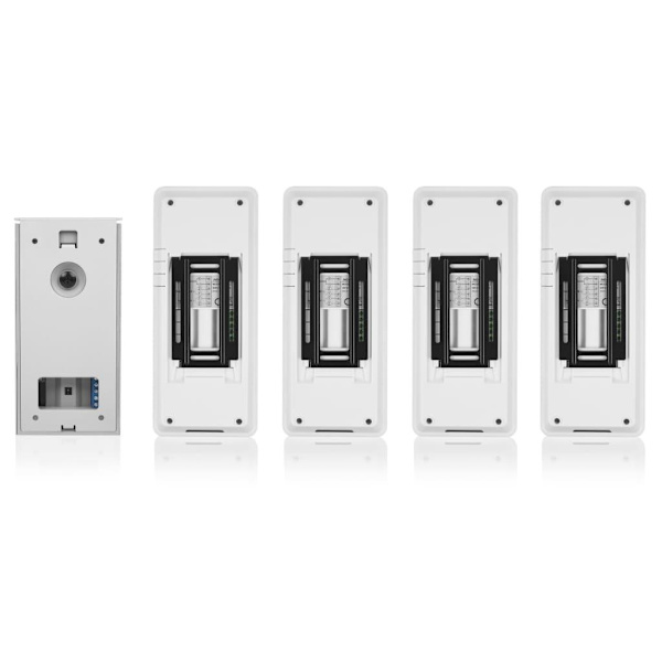 Smartwares Porttelefon med video för 4 lägenheter 20,5x8,6x2,1 c Vit