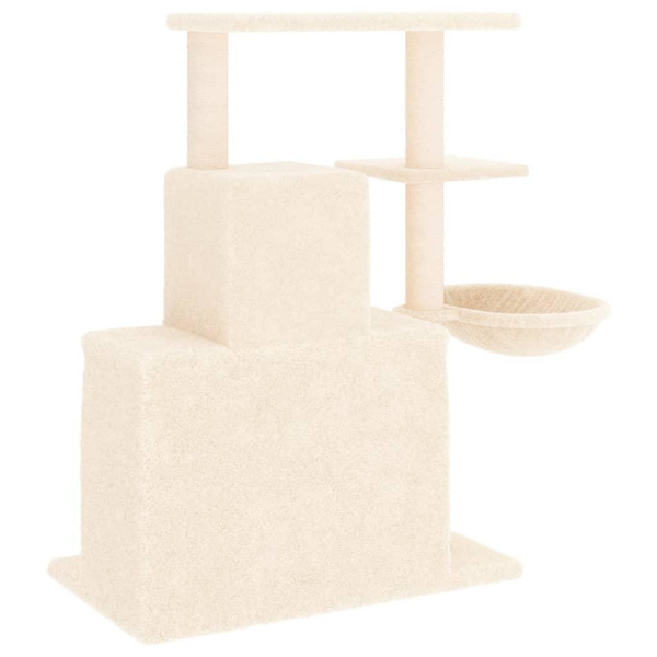 vidaXL Klösträd med sisalpelare gräddvit 83 cm Kräm