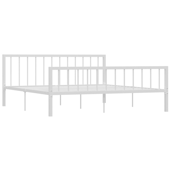 vidaXL Sängram vit metall 180x200 cm Vit