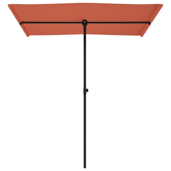 vidaXL Trädgårdsparasoll med aluminiumstång 180x110 cm terrakotta Brun