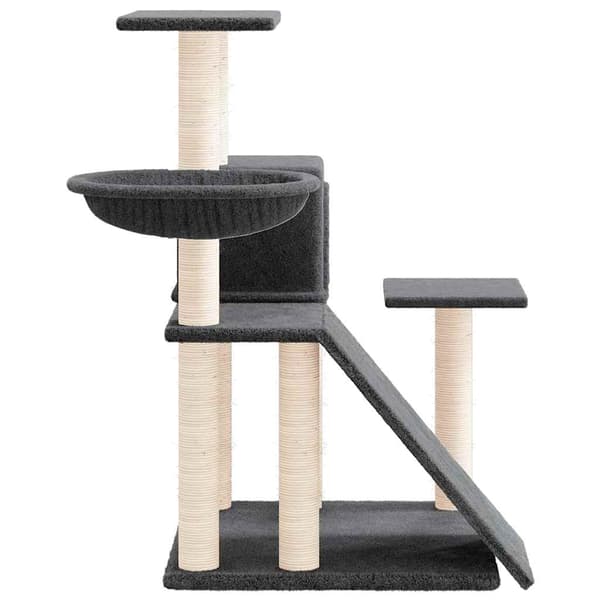 vidaXL Klösträd med sisalpelare mörkgrå 82 cm Grå