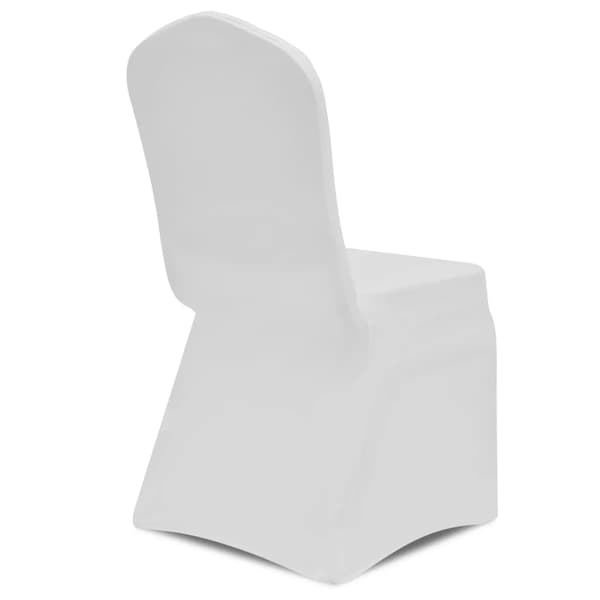 vidaXL Stolsöverdrag stretch 12 st vit Vit