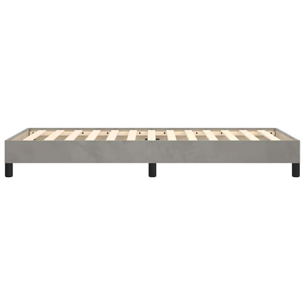 vidaXL Sängram utan madrass ljusgrå 90x200 cm sammet Grå