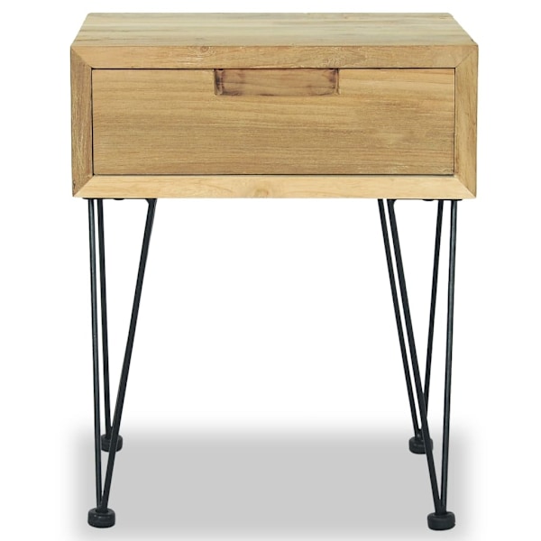 vidaXL Sängbord 2 st 40x30x50 cm massiv furu Brun