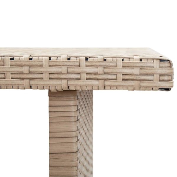 vidaXL Trädgårdsbord beige 110x60x67 cm konstrotting Beige