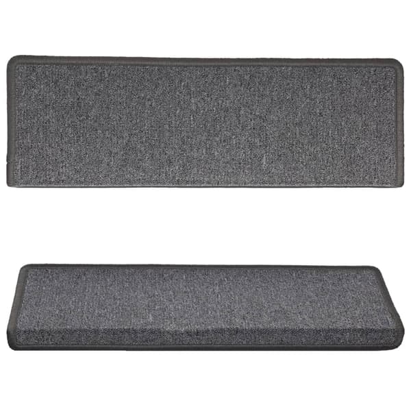 vidaXL Trappstegsmattor 15 st 65x25 cm mörkgrå grå